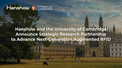 Hanshow and University of Cambridge researchers collaborating on Augmented RFID technology in a lab setting